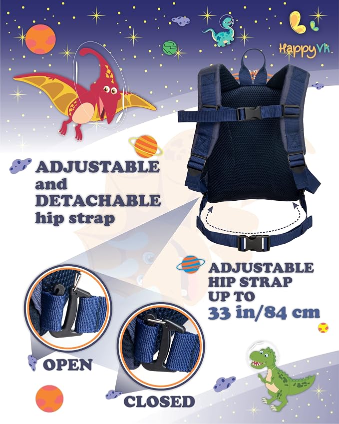HappyVk- Backpack with Leash for Kids-Anti Lost Walking Toddler Leash-Dinosaur - Image 3