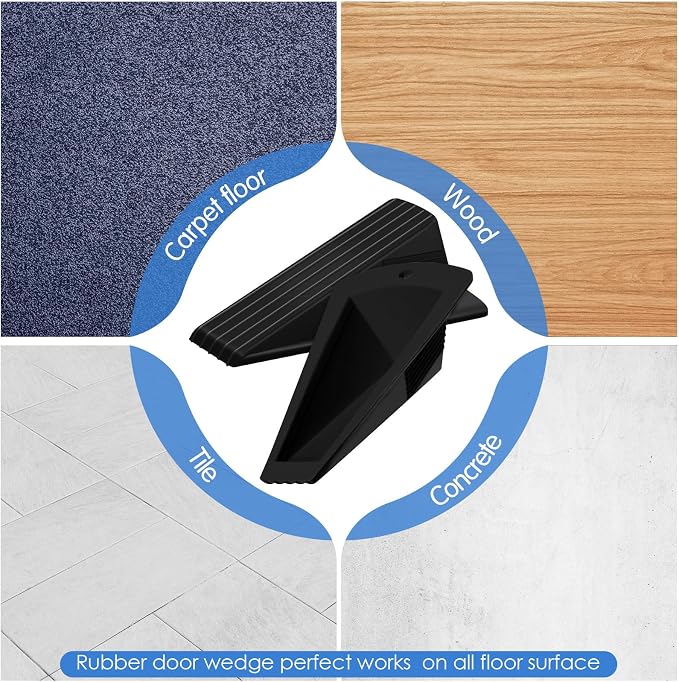 Frienda 8 Pcs Jumbo Door Stoppers Heavy Duty Door Stopper Tall up to 2inch Tall - Image 5