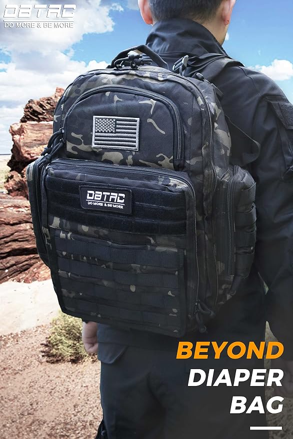 Diaper Bag Backpack for Dad, DBTAC Large Baby Nappy Bag for Men w/Changing Mat - Image 3