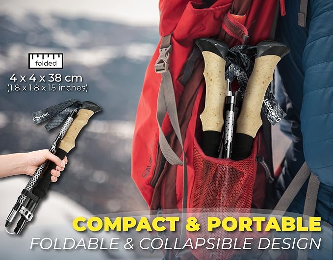 Trekology Trek-Z Collapsible Hiking & Trekking Poles - Image 2