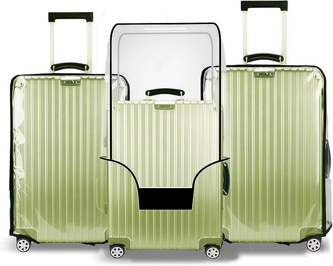 3 PCS Luggage Covers for Suitcase TSA Approved, 20/24/28 Inch Transparent by Gigabit