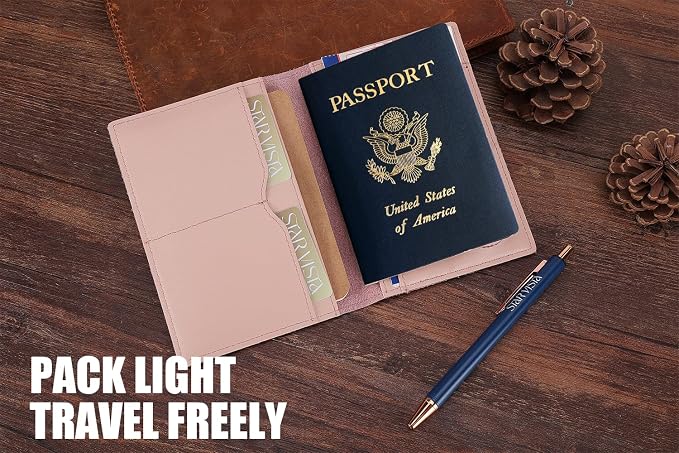 STAR VISTA Albatross Leather Travel Passport Holder, Minimalist Design - Image 5