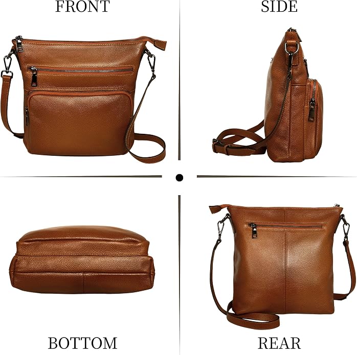 HESHE Crossbody Bags for Women Leather Handbags Designer Shoulder Purse - Image 5