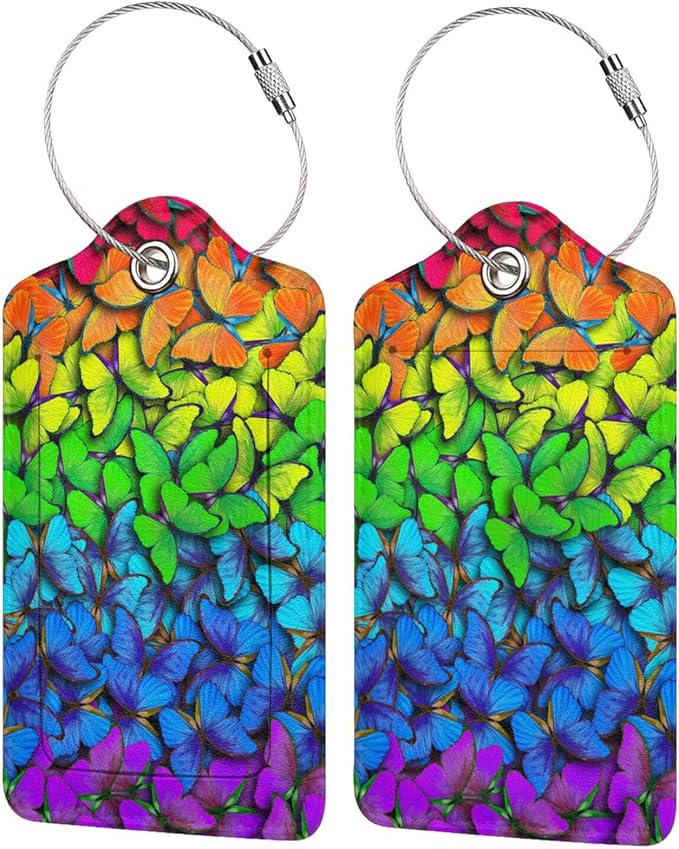 2 Pack Luggage Tag for Suitcases, Colorful Backpack Tag by SNAPMADE
