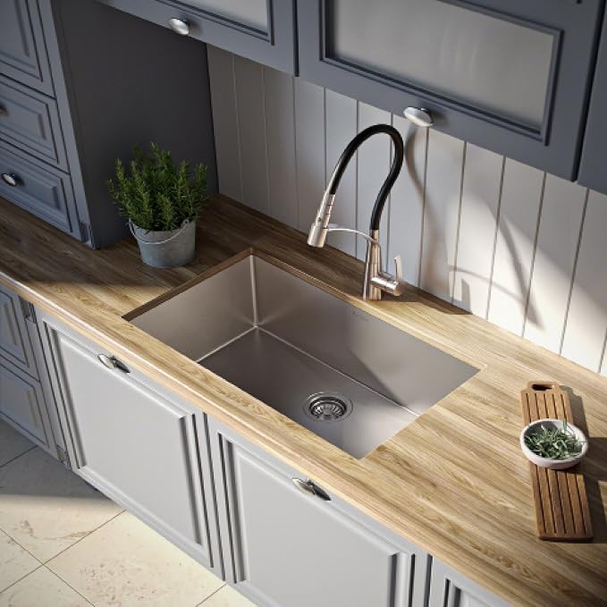 KRAUS Standart PRO™ 32-inch 16 Gauge Undermount Single Bowl Stainless Steel - Image 3