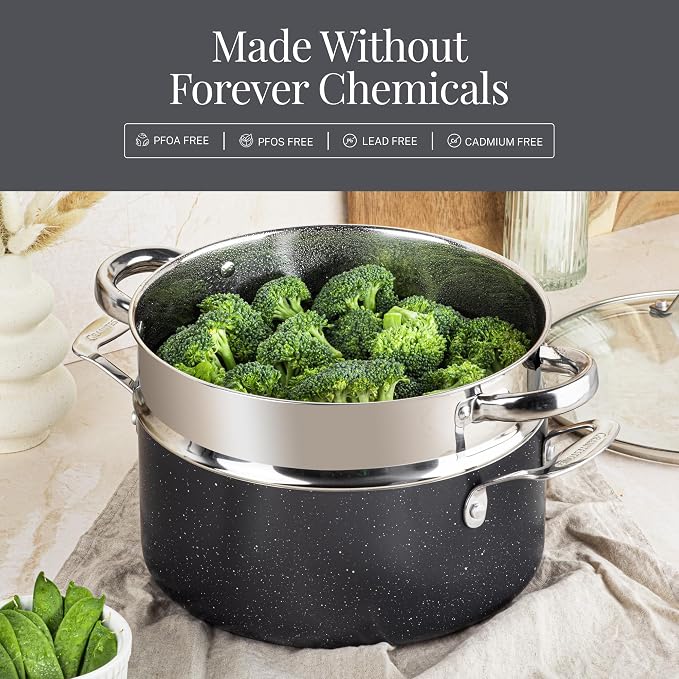 Granitestone 20 Pc Ceramic Cookware Set Nonstick, Complete Pots and Pans Set - Image 3