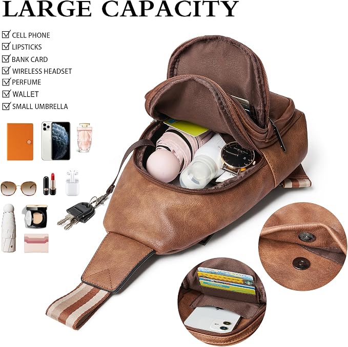 Sling Bag Crossbody Bags for Women Small Cross Body Bag Fanny Packs Chest Sling - Image 4