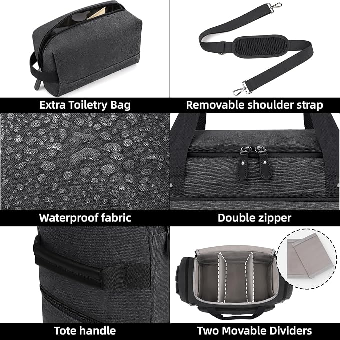 ZOMFELT Duffle Bag for travel, 40L Canvas Travel Duffel Bags for Men Women - Image 5