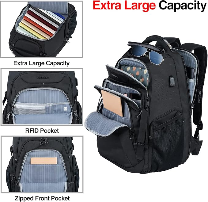 KROSER Travel Laptop Backpack 18.4 Inch XXXL Gaming Backpack - Image 2