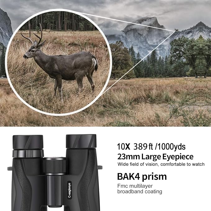 Ceagleeye10x42 Binoculars for Adults, Ipx7 Professional Waterproof and Anti-Fog - Image 2