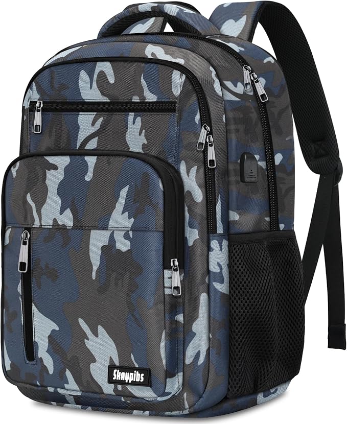 Backpack for Men Women, School Backpack for Boys Girls Teens, 15.6 Inch Laptop by Skaypibs