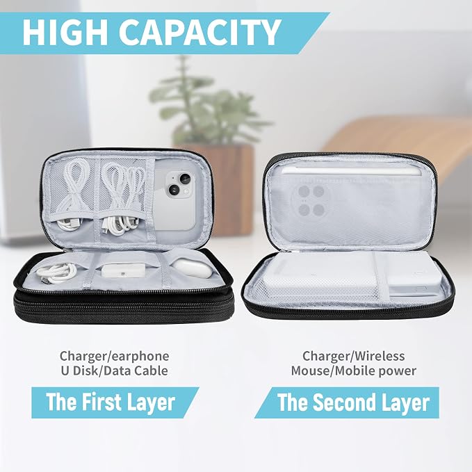 Electronics Travel Organizer, Portable Waterproof Electronic Travel Storage Bag - Image 4