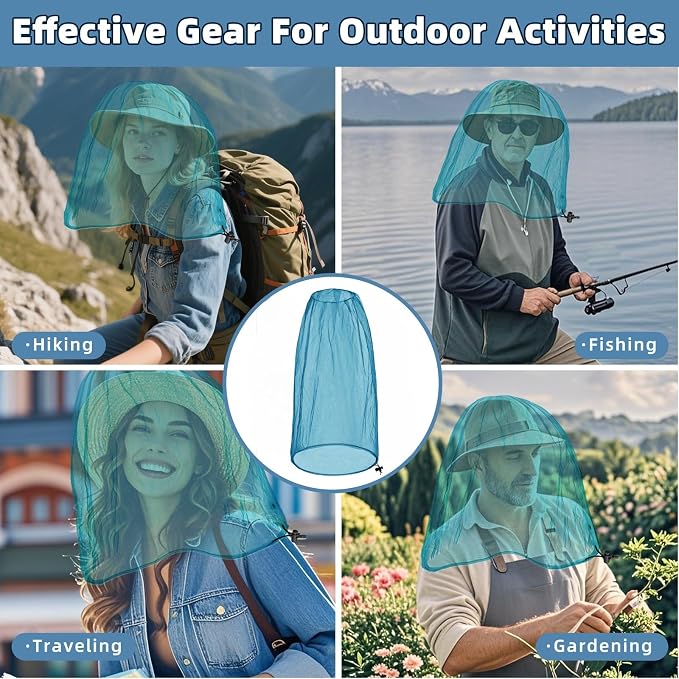 Oversized Mosquito Net 42 x 25 Inches Ultra Large Mosquito Head Net Face Neck - Image 6