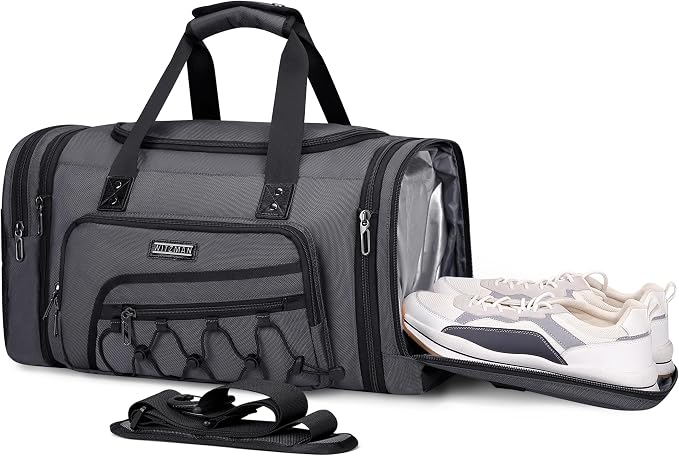 WITZMAN Duffle Bag for Men Nylon Large Gym Weekender Bag by WITZMAN