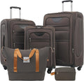 Merax Softside Luggage Set Softshell Lightweight 3 Piece Spinner Suitcase by Merax