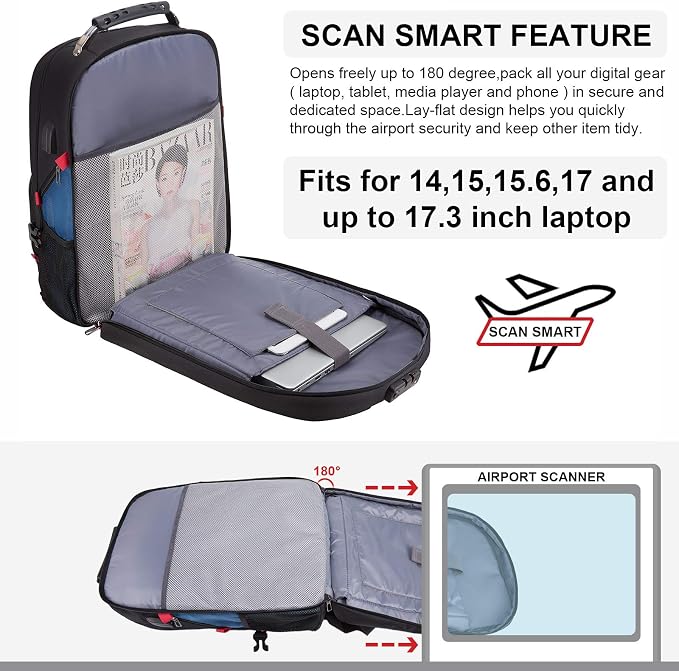 LOVEVOOK Travel Laptop Backpack Waterproof Anti Theft Backpack - Image 6