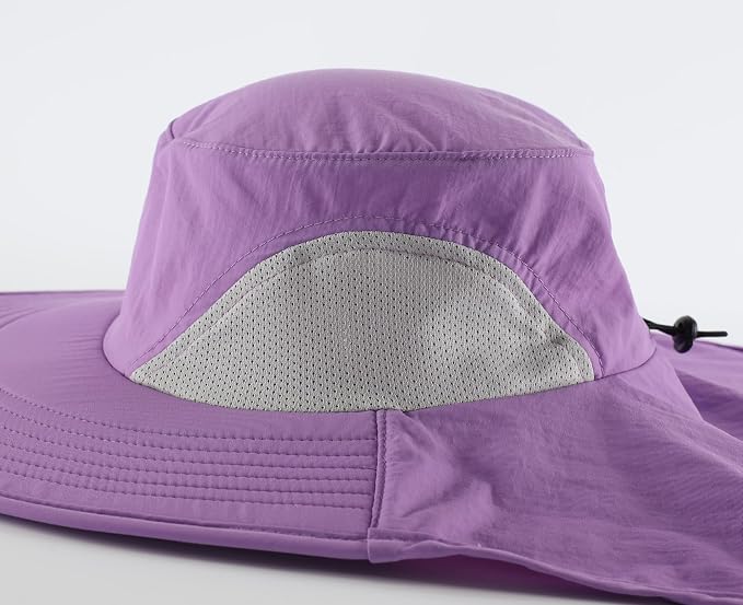 Home Prefer Outdoor UPF50+ Sun Hat Wide Brim Mesh Fishing Hat - Image 6