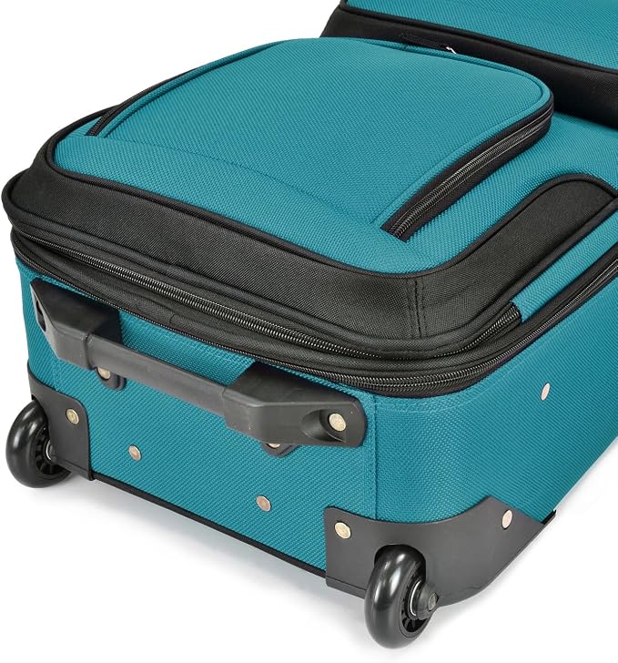 U.S. Traveler Lightweight Rolling 20" Carry On Luggage Softside Suitcase - Image 5