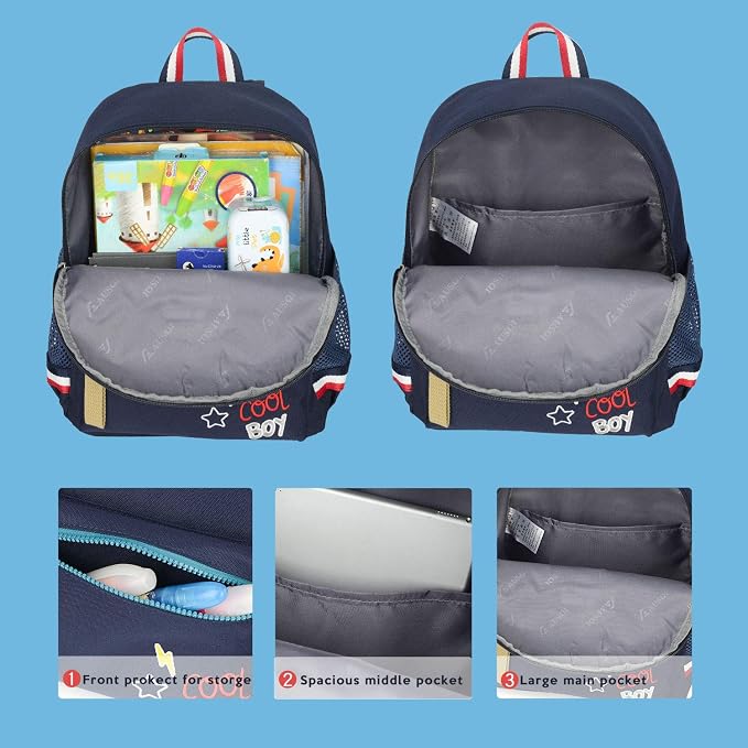 willikiva Cartoon Bus 12 Kindergarten Backpack - Image 5