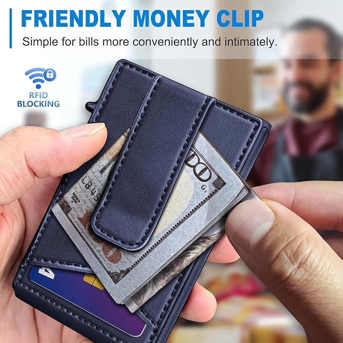 Airtag Wallet for Men, with Money Clip Gift Boxed, Slim Front Pocket Wallet - Image 6