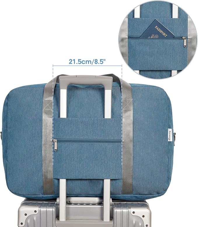 Carry on luaggage 22x14x9 Airlines Approved Foldable Carry on Bag Travel Duffel - Image 6