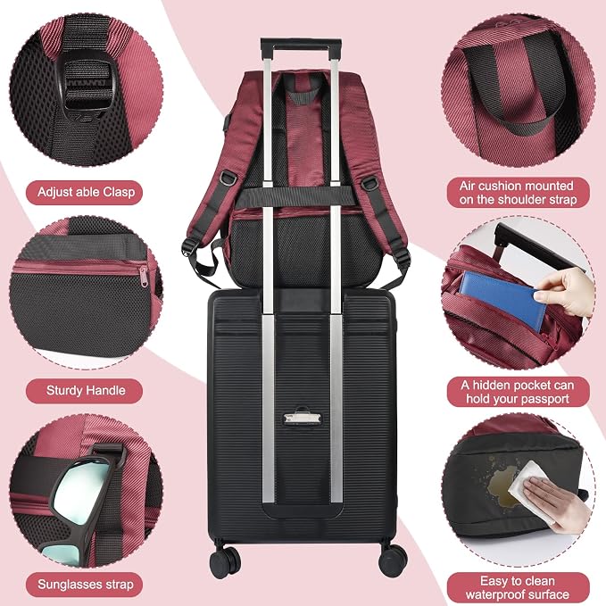 Travel Backpack, Business Anti Theft Slim Sturdy Laptops Backpack - Image 3