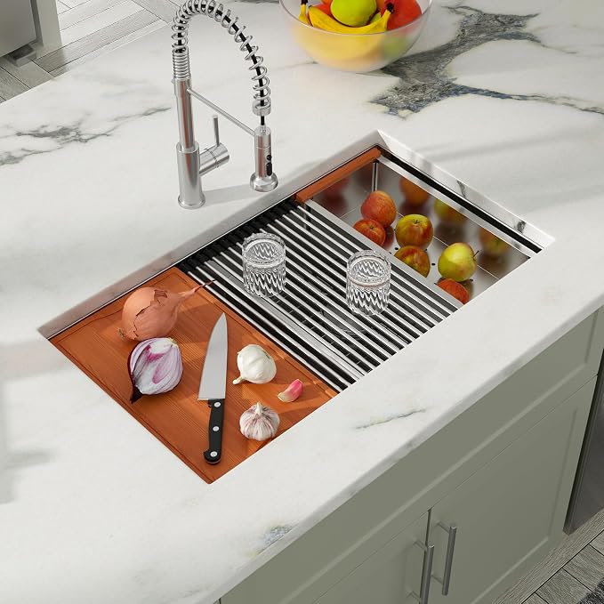 Dcolora 36 Inch Large Double Bowl Low-Divide Kitchen Sink Undermount 16 Gauge - Image 6