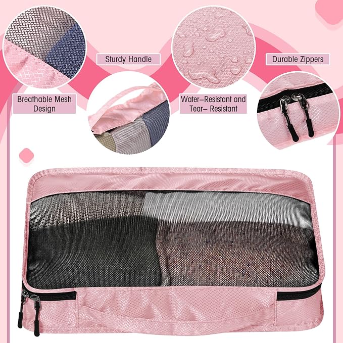 5 Pcs Packing Cubes for Suitcase Large Travel Cubes Carry on Luggage Organizer - Image 3