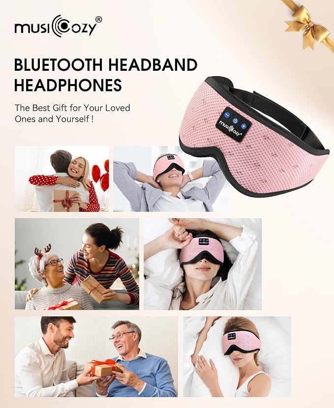 MUSICOZY Sleep Headphones Breathable Sleep Mask Bluetooth 5.4 Wireless - Image 7