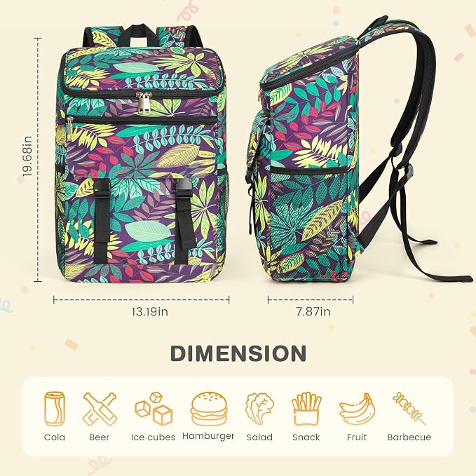 Cooler Backpack Soft Insulated Leak Proof 30 Cans Insulated Backpack Cooler - Image 6