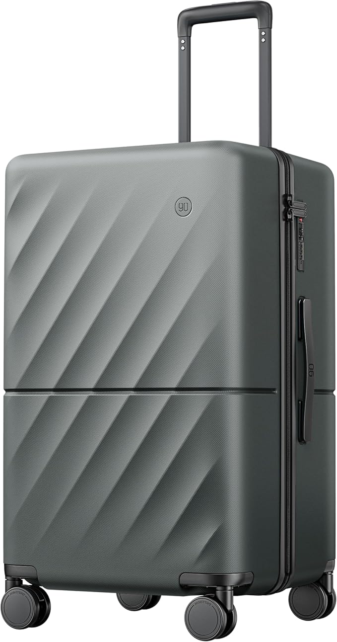 Trunk Luggage 24 Inch, Medium Checked Luggage by NINETYGO