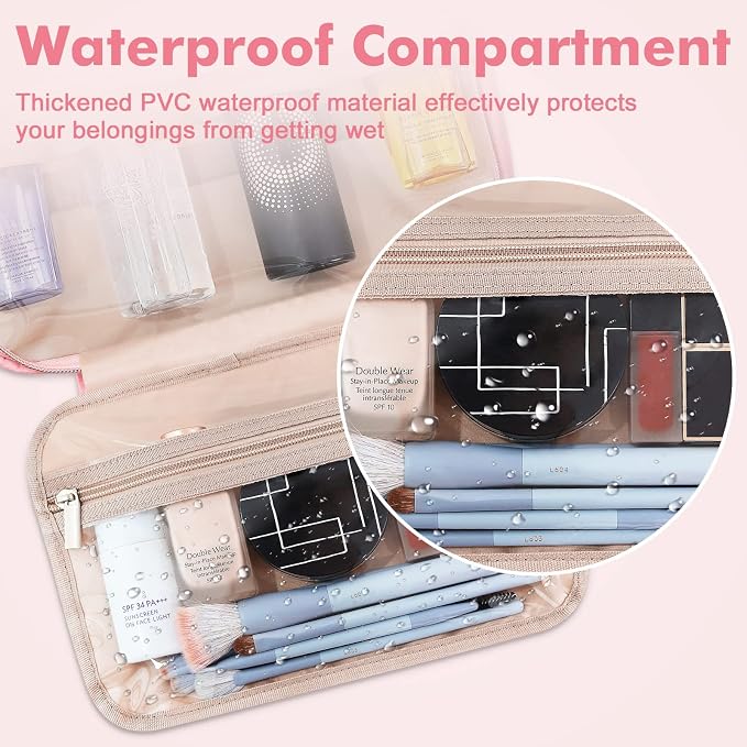 Wedama Toiletry Bag for Women, Medium Cosmetic Travel Bag, Hanging Toiletry Bag - Image 3