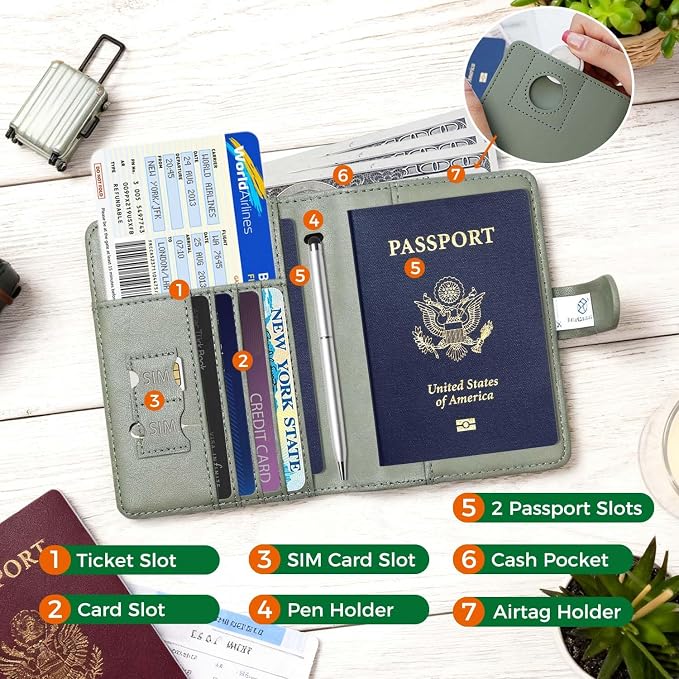 Melsbrinna Premium Leather Passport Holder Covers Case, Waterproof Rfid - Image 2