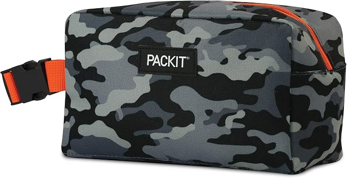 PackIt Freezable Snack Box, Charcoal Camo, Built - Image 2