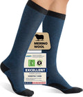 Merino Wool Compression Socks for Women Men, 15-20 mmHg Knee High Socks for by Unknown