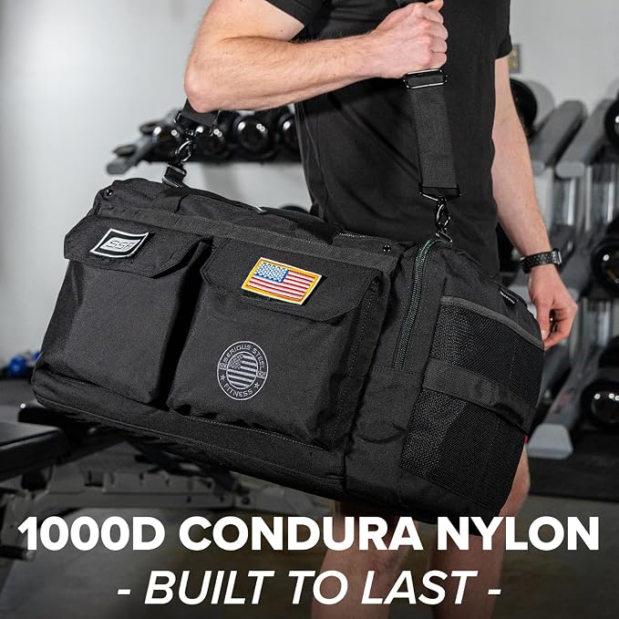Serious Steel Fitness Heavy Duty 1000D Nylon Duffel Gym Bag - Image 2