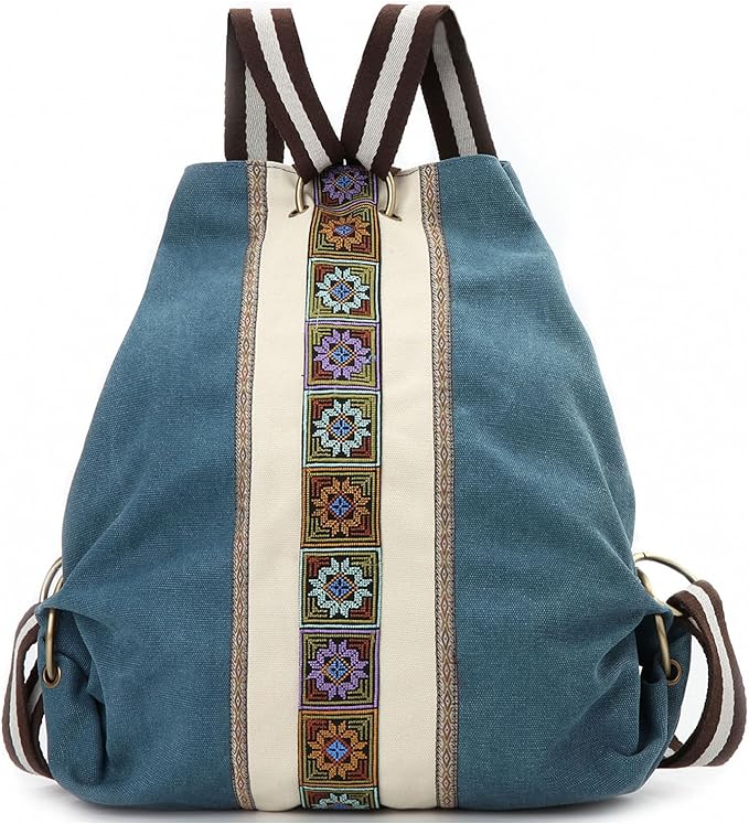 Goodhan Women Canvas Backpack Daypack Casual Shoulder Bag, Vintage Heavy-duty by Goodhan
