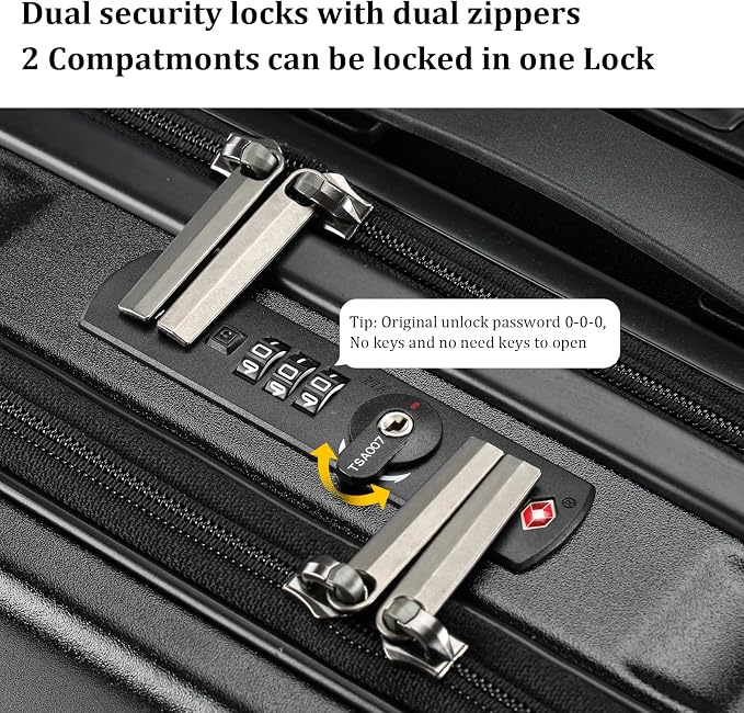 16 Inch Carry On Luggage with 2 Compartments - Image 6