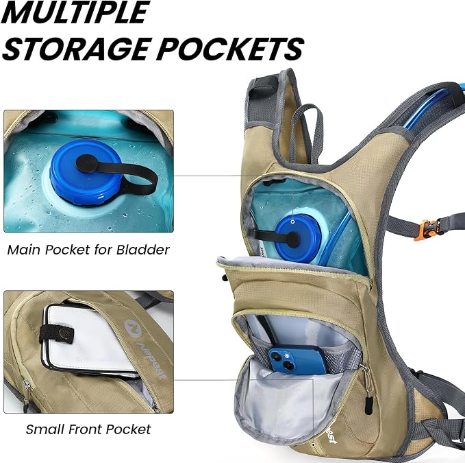 Nepest Hydration Pack Backpack for Women & Men, Lightweight Water Backpack - Image 2