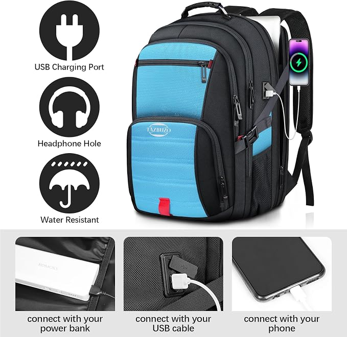 18.4 Inch Extra Large Backpack, Carry on Backpack, 55L Travel Laptop Backpack - Image 2