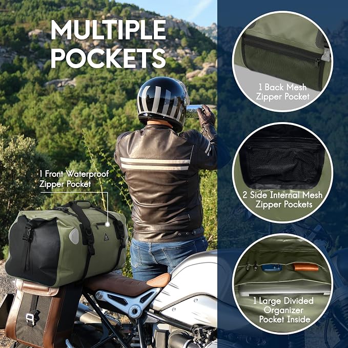 Haimont Waterproof Duffel Bag Roll-top Dry Duffel Bag - Image 4