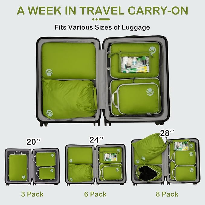 Cipway Compression Packing Cubes, Ultralight Luggage Organizer Bags - Image 7