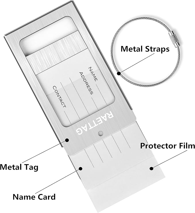 Luggage Tags Metal Suitcase Tags Travel Bag ID Identifier Luggage Tag - Image 4