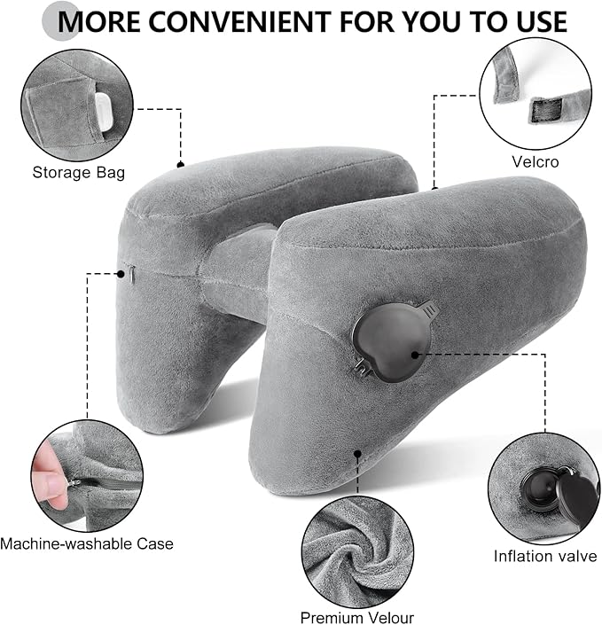Sunany Neck Pillow for Travel Inflatable Airplane Pillow Comfortably Supports - Image 3