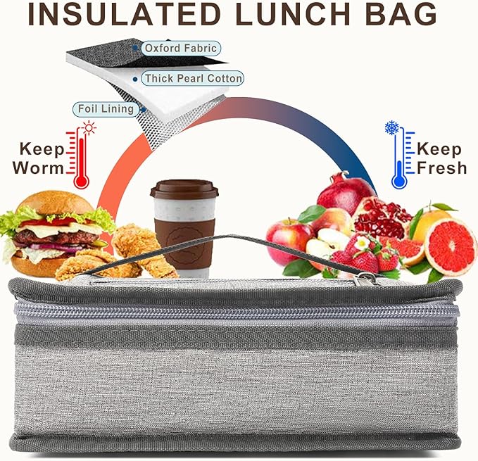 FlowFly Small Insulated Lunch box Portable Soft Bag Mini Cooler Thermal Meal - Image 3