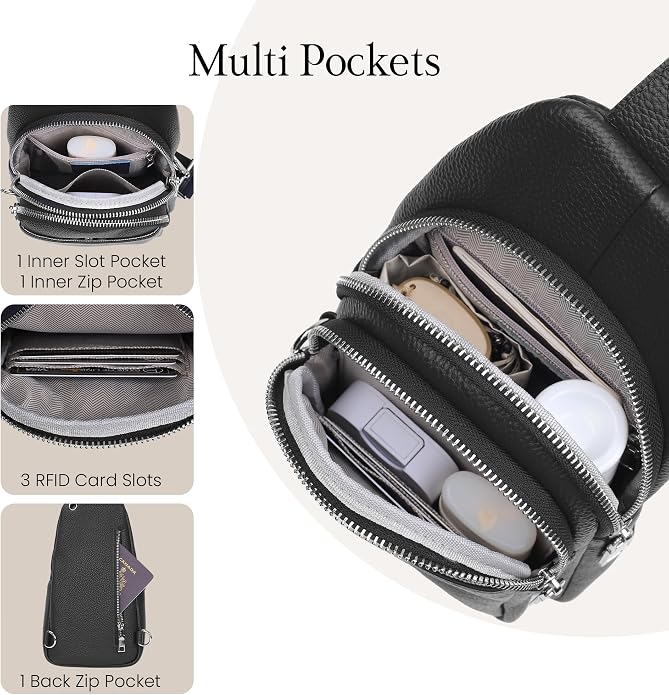 befen Genuine Leather Small Sling Bag - Image 4
