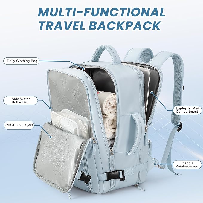 Beraliy Large Travel Backpack Women, Airline Approved Backpack, Carry On luggage - Image 3
