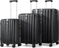 Hanke Expandable Hardshell Luggage Sets 3 piece Carry on Luggage by Hanke
