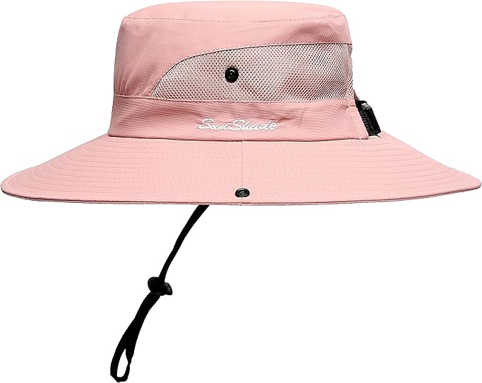 Womens Summer Sun Hat Beach Hat Wide Brim Outdoor UV Protection Hat Foldable by AEFSHAN