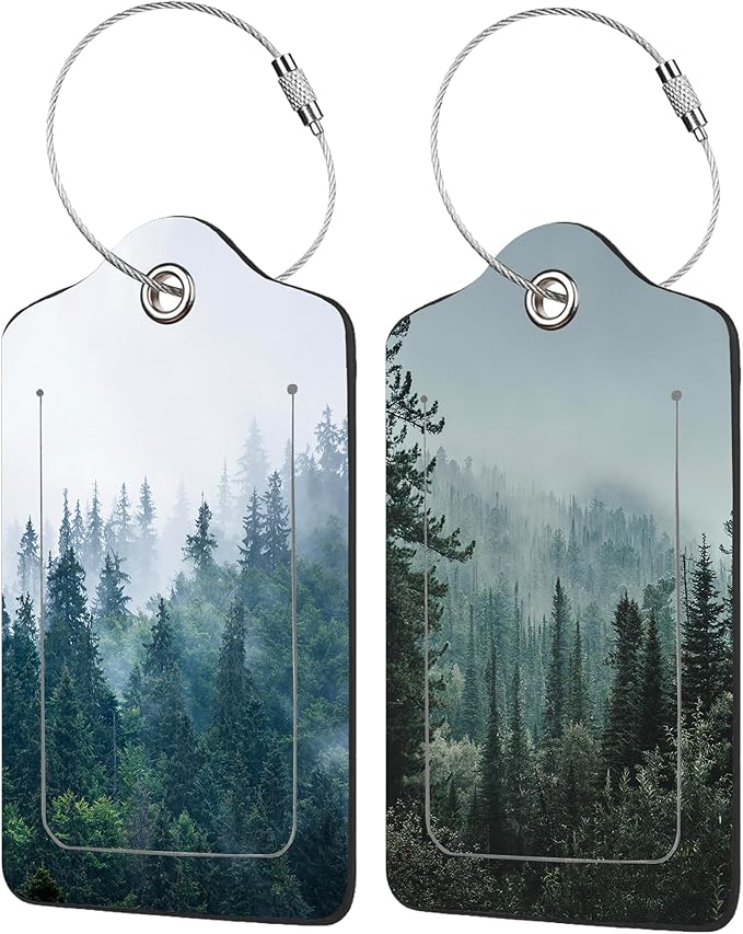 2 Pack Misty Forest Luggage Tag by EOBKLAX